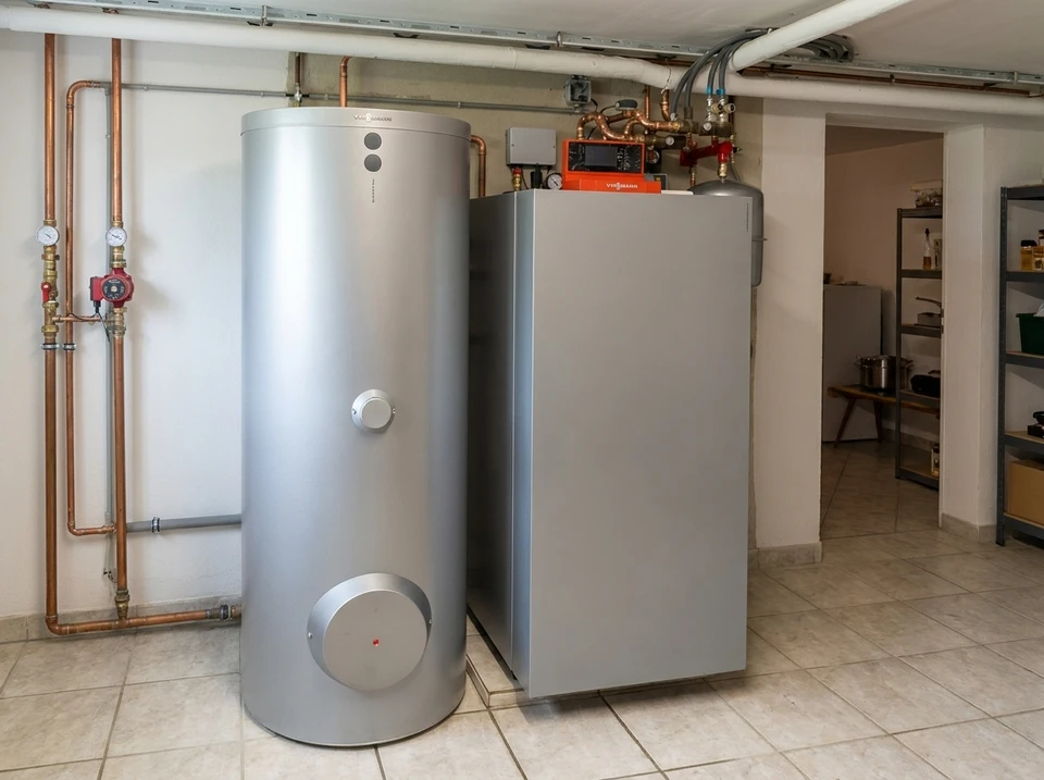 Salle de bain adaptée avec lavabo suspendu blanc équipé de barres d'appui en acier inoxydable